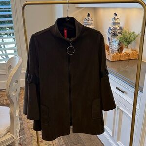 Chic Dark Brown Women's Cape Jacket